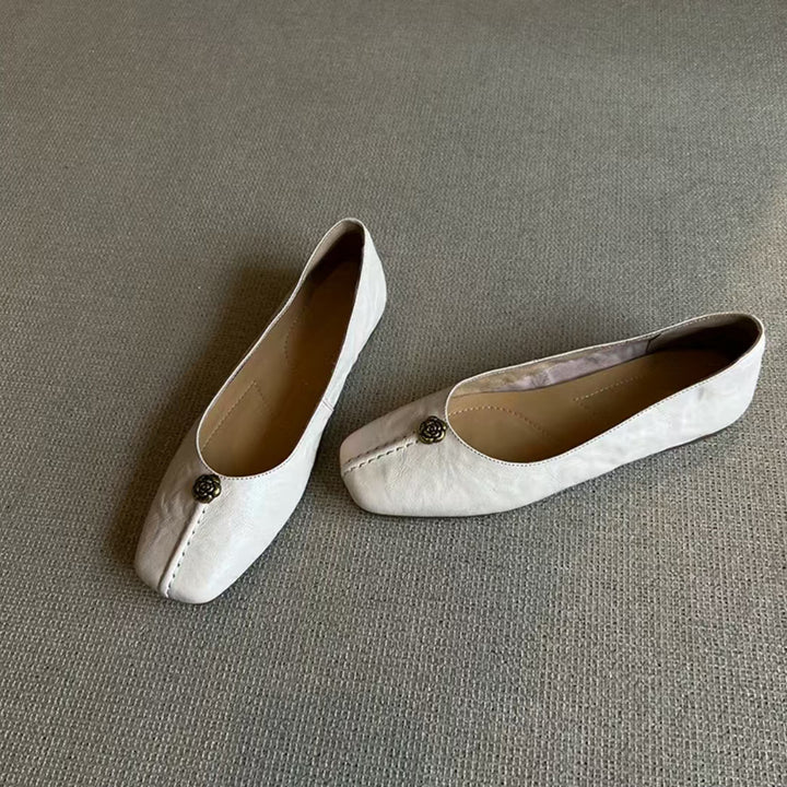Dame Elegant Spids Tå Ballerina Flats Stilla