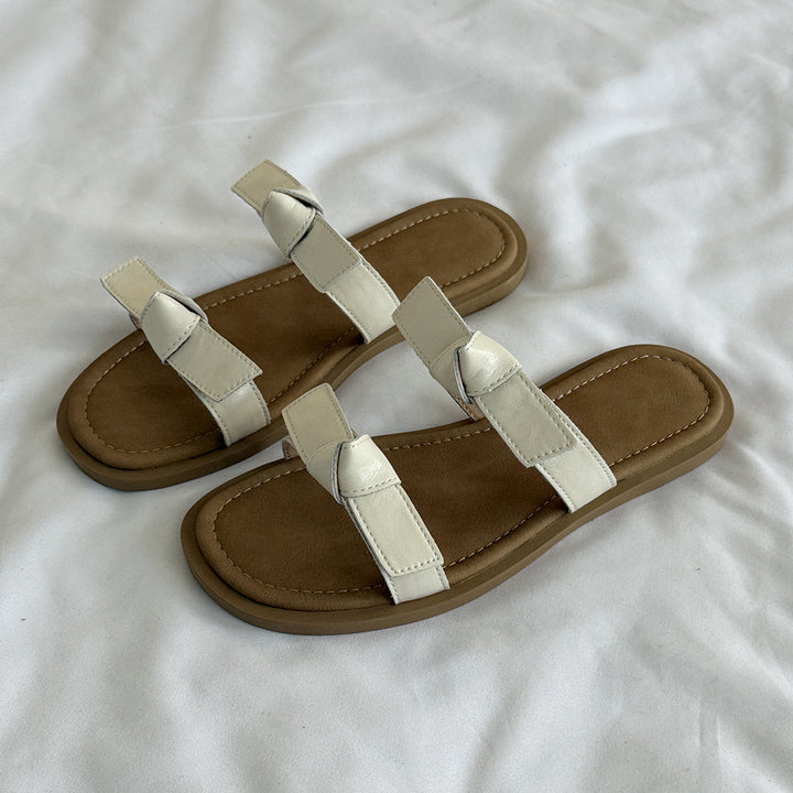 Femme Stilfulde Knyttede Slide Sandaler Stilla
