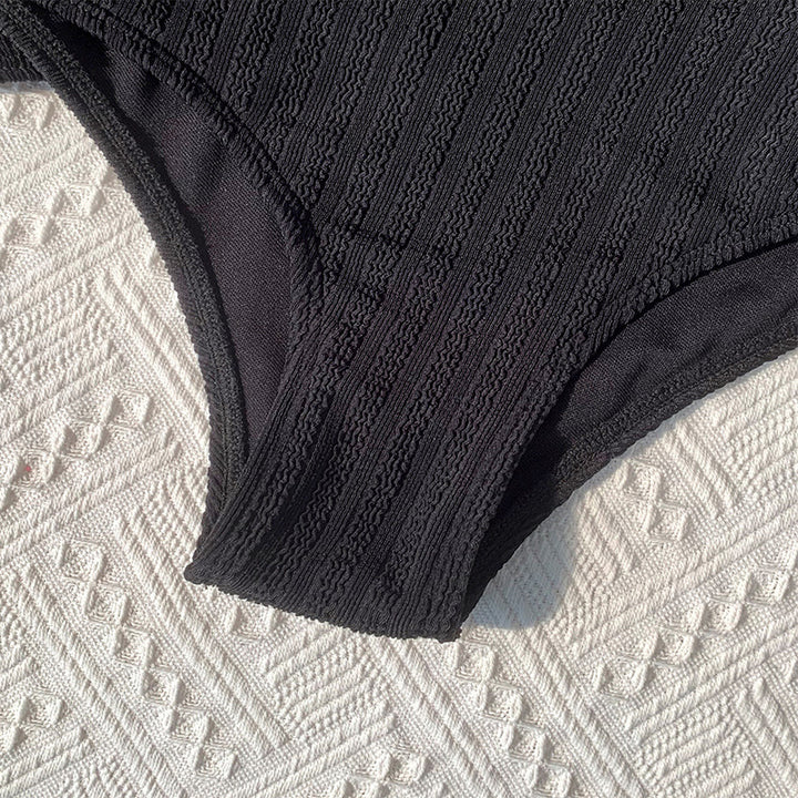 Dame Crop-Top Bikini-Sæt med sportslig snit Skovae