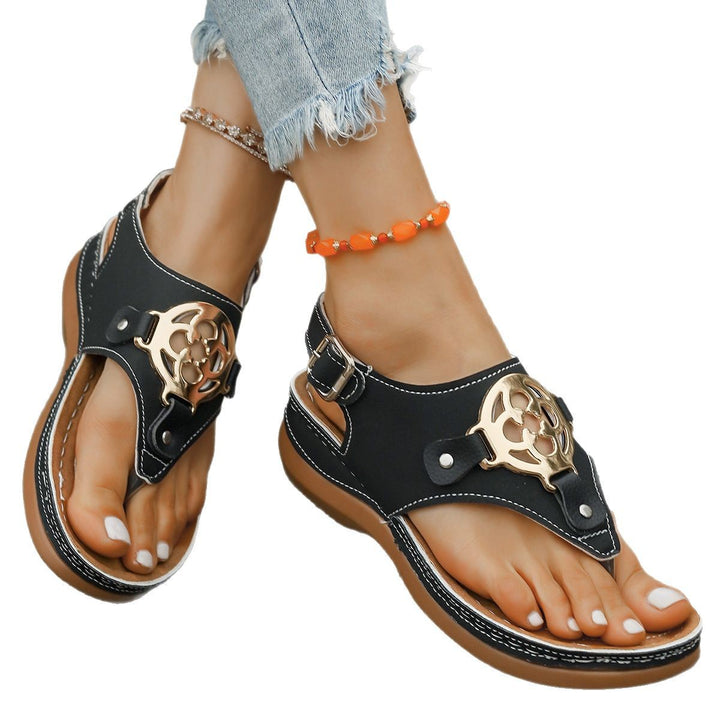 Dame Tå-segment-sandaler med moderigtigt metal-design og skridsikker sål Stilla