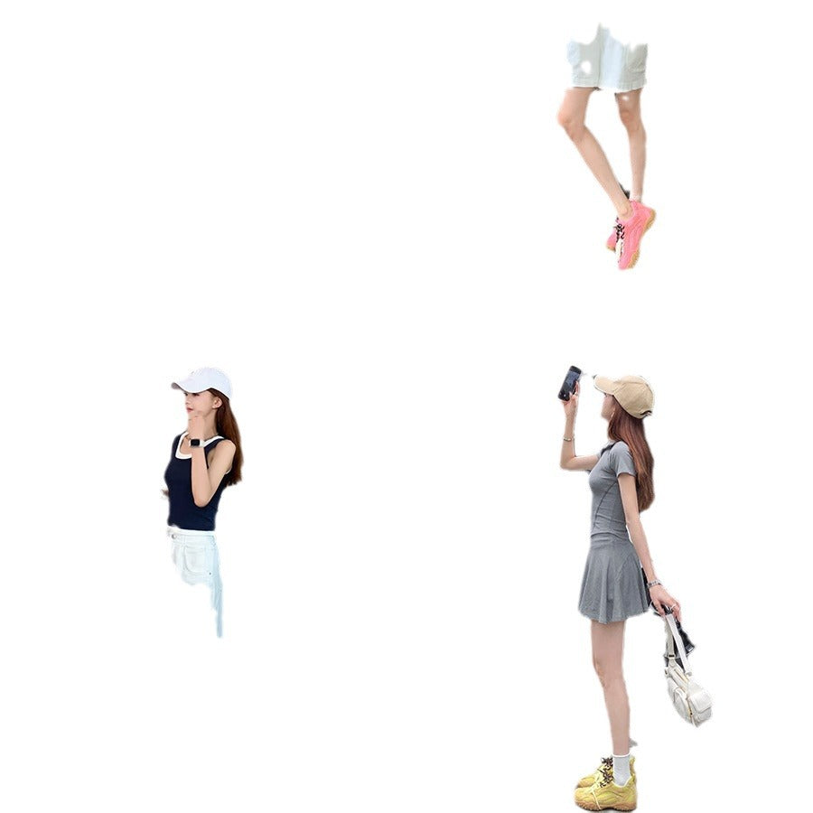 Dame Casual Athleisure Sneakers med åndbart mesh-design Stilla