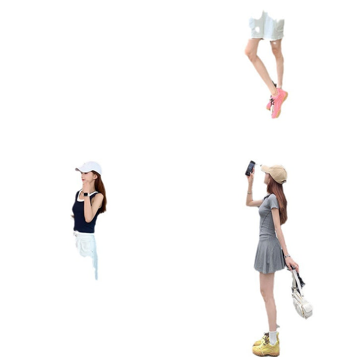 Dame Casual Athleisure Sneakers med åndbart mesh-design Stilla