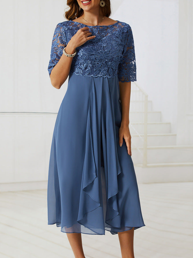 Stilla | Elegant Blonde Midi Kjole