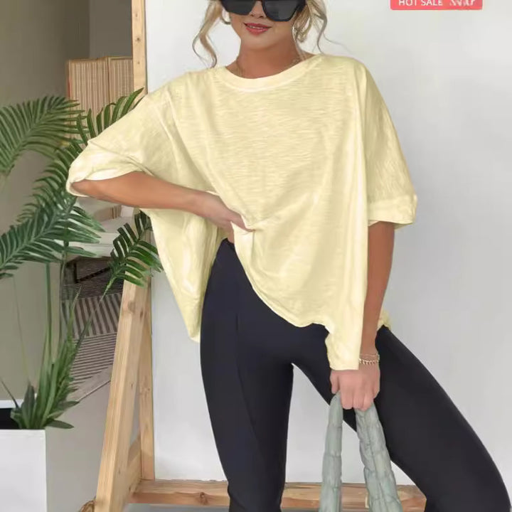 Dame casual oversized T-shirt med luftige ærmer Stilla