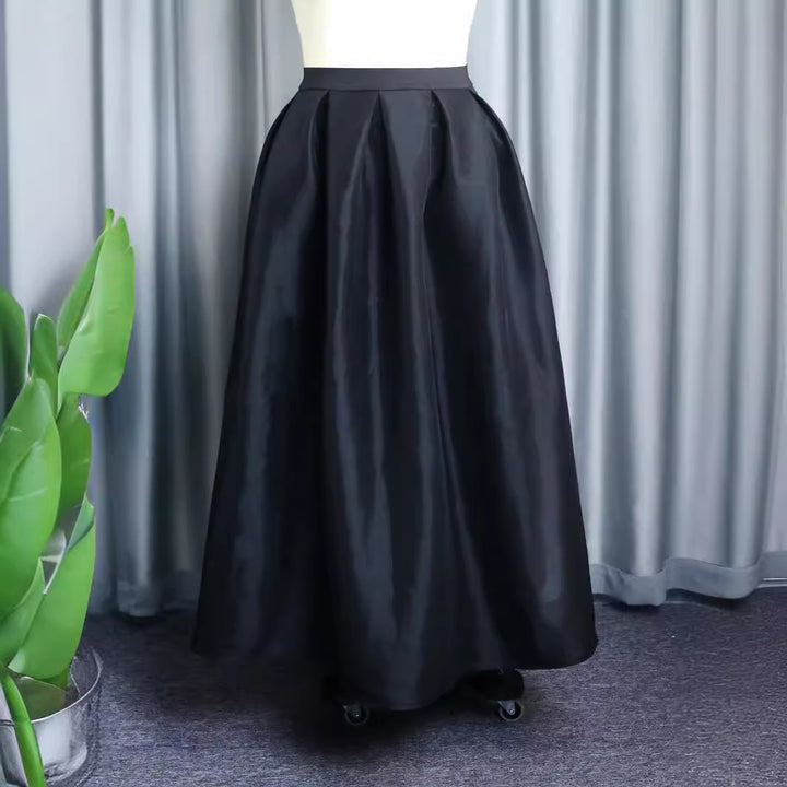 Dame elegant Maxi-nederdel med voluminøst plisseret design Skovae