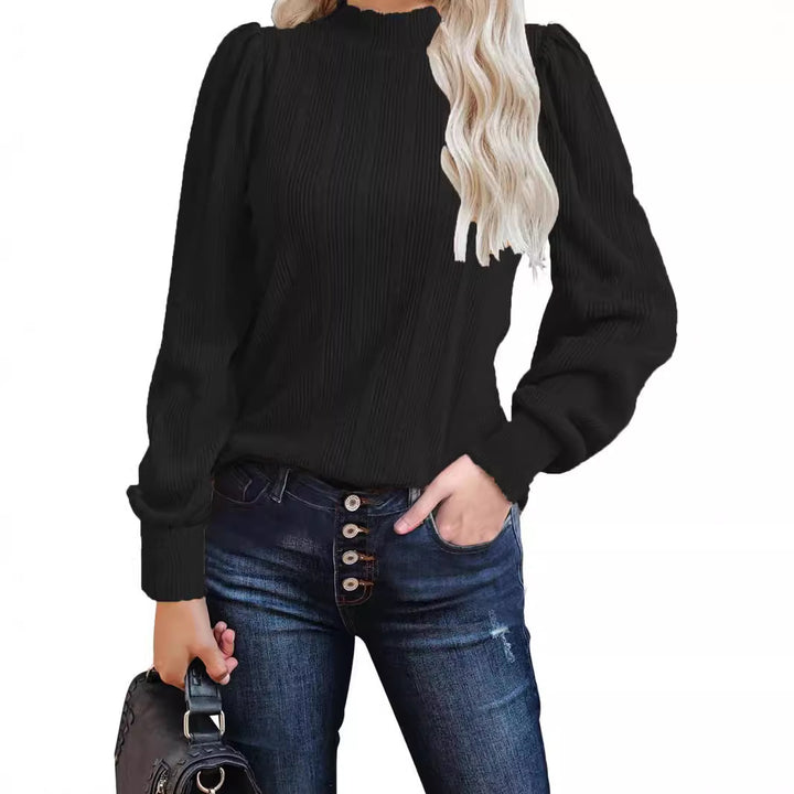 Damer strikpullover med modigt ribbet design Stilla