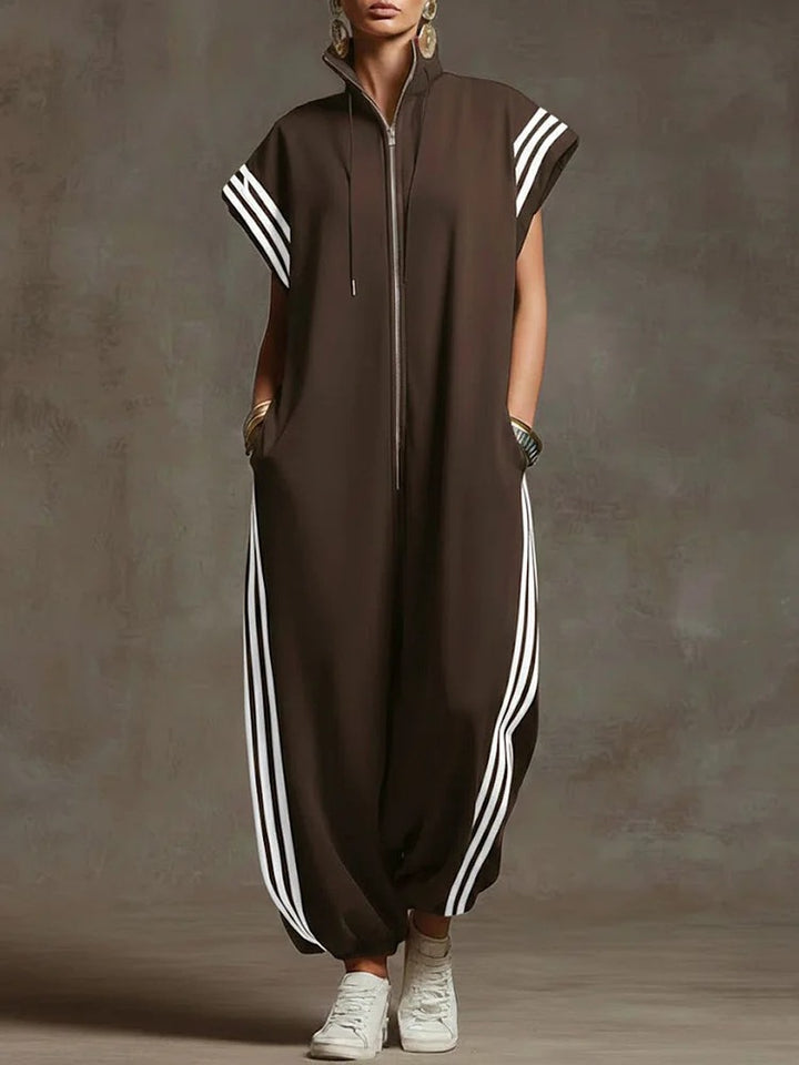 Dame Stylish Jumpsuit med moderne kontraster Skovae