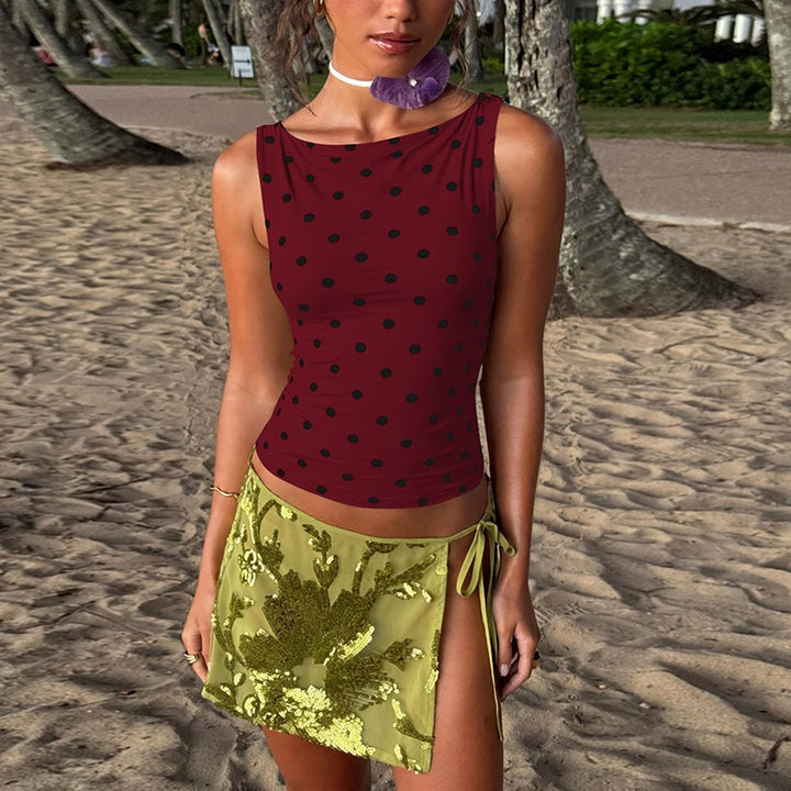 Dame Polka-Dots Tanktop Skovae