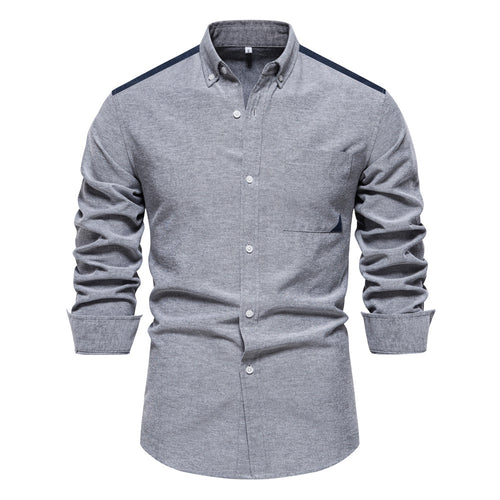 Herre Button-Down Skjorte med moderne skulderdesign og praktisk brystlomme Stilla