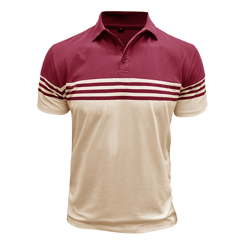 Herrer Poloshirt med moderne stribedetalje Stilla