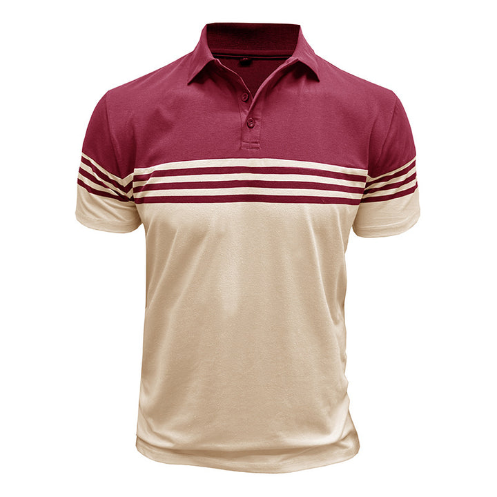 Herrer Poloshirt med moderne stribedetalje Stilla