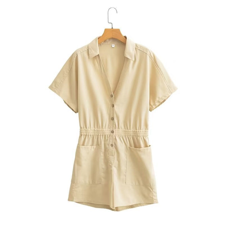 Dame jumpsuit med elastisk talje og praktiske lommer Stilla
