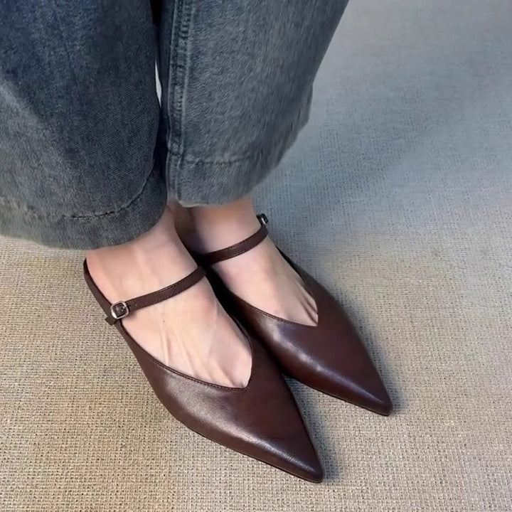 Damer Stilfulde Slingback Spidse Tå Ballerinas Stilla