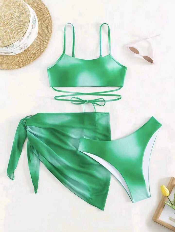 Dame bikini-sæt med justerbar overdel og asymmetrisk nederdel Stilla