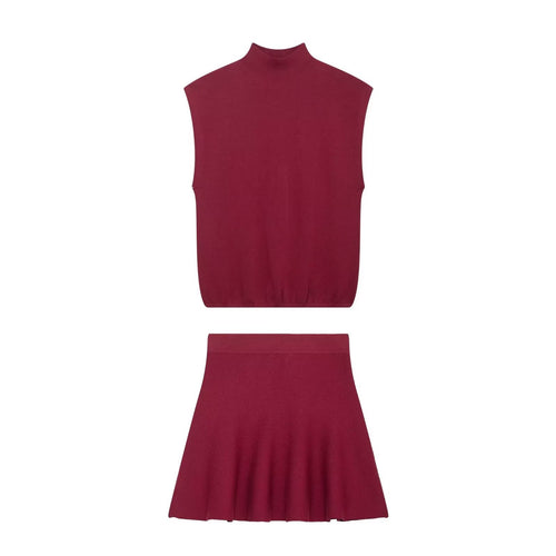 Femme Udskaffet Strikket Mini Nederdel Stilla