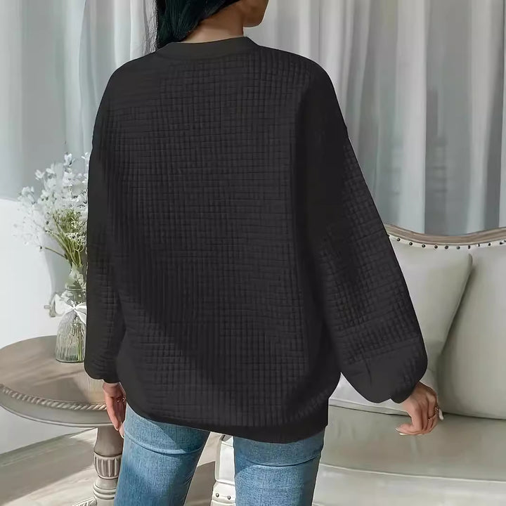Dame Casual Oversized Pullover med struktureret design Stilla