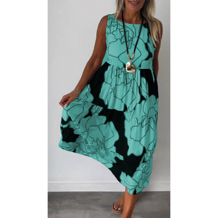 Stilla | Tie-Dress Motefulltrykk Uden Ermer Tie Kjole