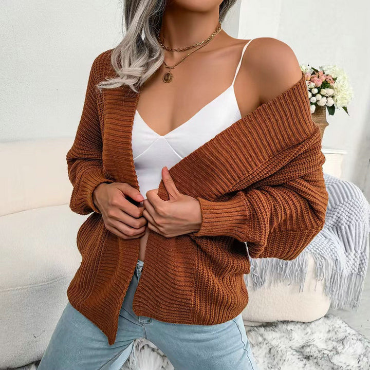 Femme Behagelig Oversized Strikket Cardigan Stilla