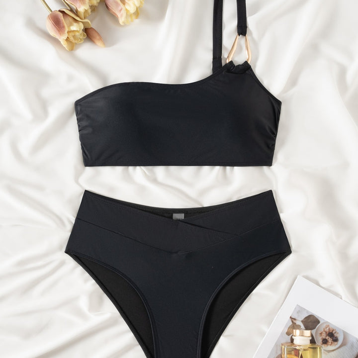 Dame Bikini-sæt med justerbar top og høj talje Skovae