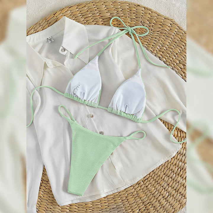 Dame Triangel-Bikini med fine ruffle-detaljer Skovae