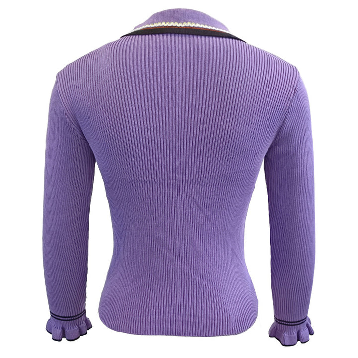 Kvinders elegante striktop med modekrave Stilla
