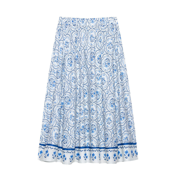 Dame Bohemian A-linje Maxi Nederdel Stilla