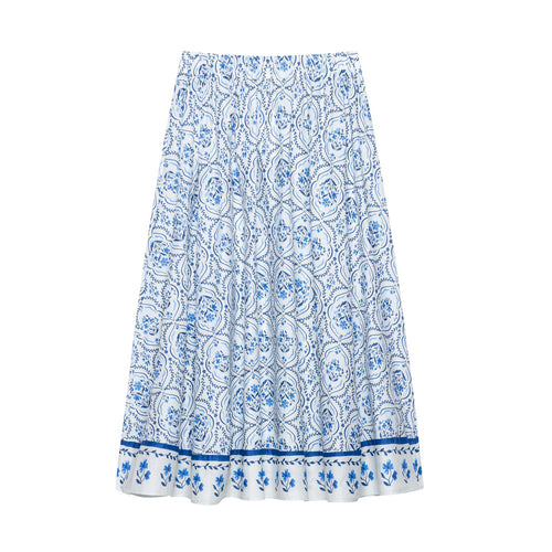 Dame Bohemian A-linje Maxi Nederdel Stilla