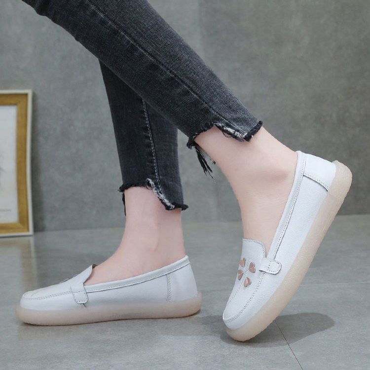Dame Slip-On Mokkasiner med hjerteformet design i kunstlæder Stilla