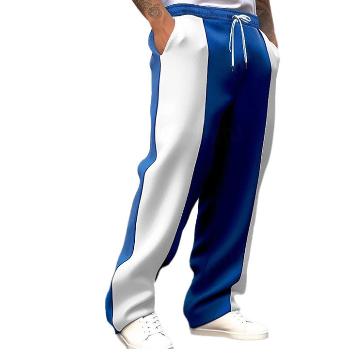 Herrer Sporty joggingbukser med attraktive kontraststriber og elastisk linning Stilla