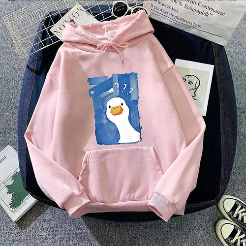 Kvinders hoodie med legende andemotiv Skovae 1772613013