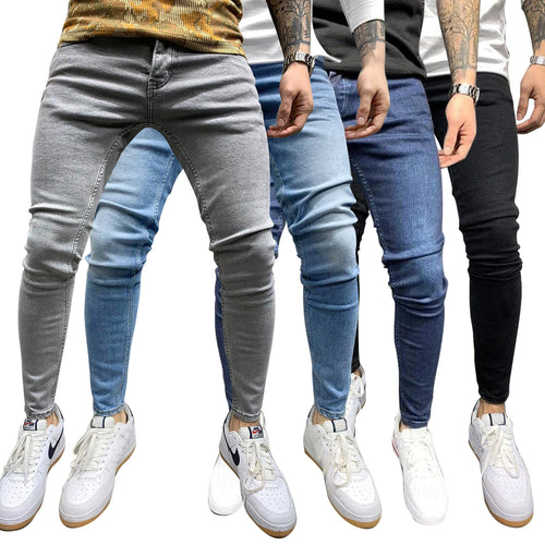 Herrer tætsiddende jeans i moderne slim-fit stil Stilla