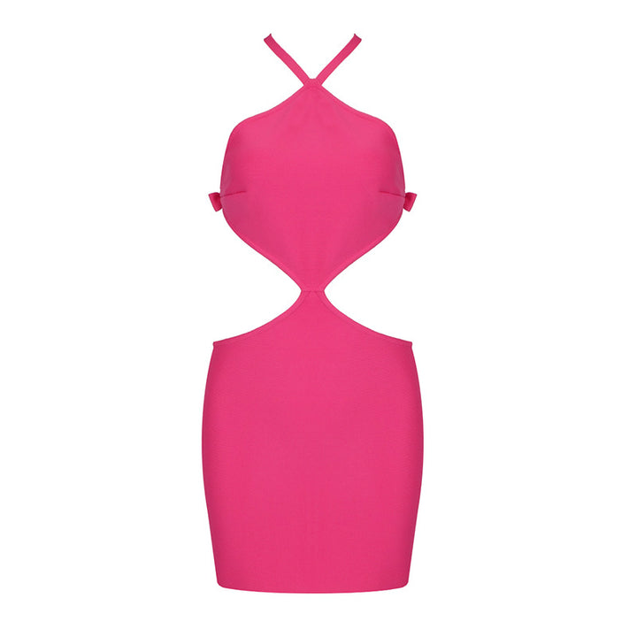 Dame figurformende Cut-Out kjole med halterneck design Skovae