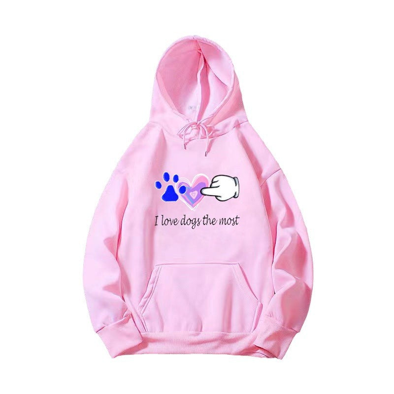 Kvinder Hoodie med Kærlig Hundedesign Skovae
