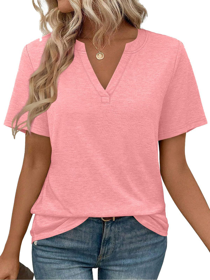 Dame Kortærmet V-Hals T-shirt Stilla