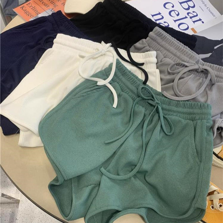 Femme Rib-Højtaljede-Sportshorts Stilla