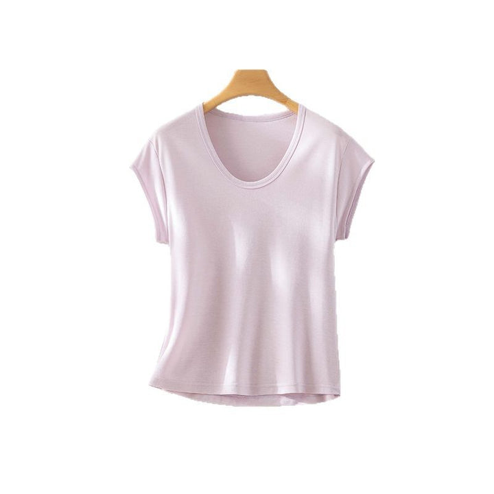 Femme Cap Sleeve Modal Blandingsmateriale Top Stilla