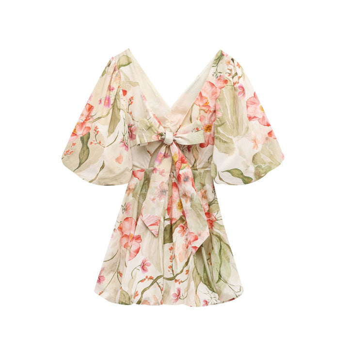 Femme Elegante Tie-Back Flare Kjole Stilla