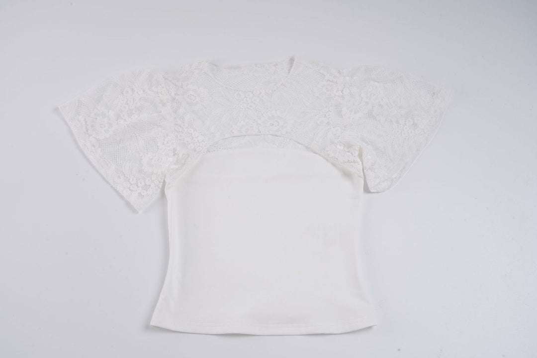 Dame elegant spidsetop med voluminøse ærmer Skovae