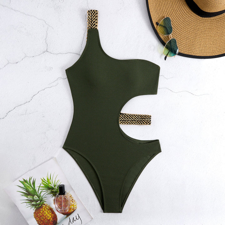 Dame Sporty Éntedeler med asymmetrisk cut-out og elegante accenter Stilla