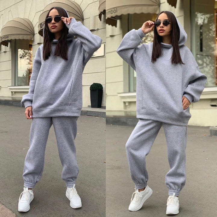 Kvinders komfortable hoodie og jogger sæt Skovae