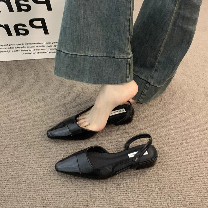 Dame Spids-Tå Slingback-Flade med elegante Remme Stilla