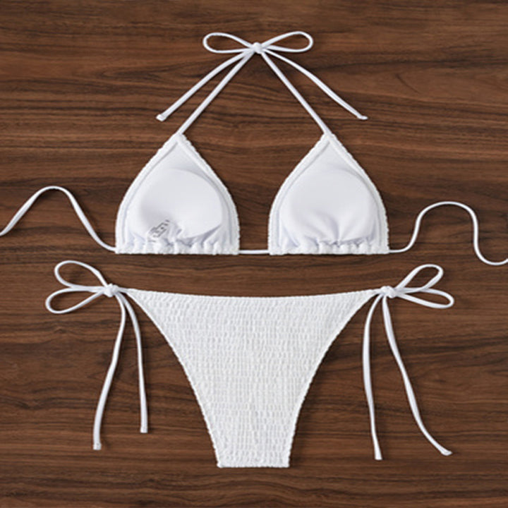 Dame triangel-bikini med struktureret overflade Skovae