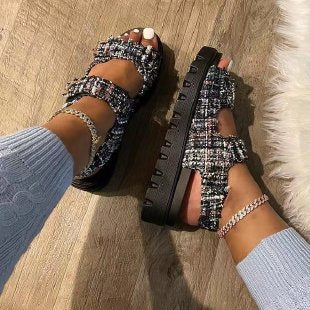 Dame Spænde-sandaler med polstret sål og justerbart design Stilla