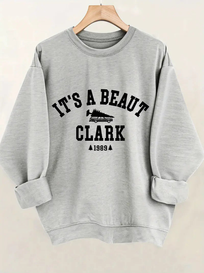 Kvinders sweatshirt med casual tekst og komfortabel pasform Stilla