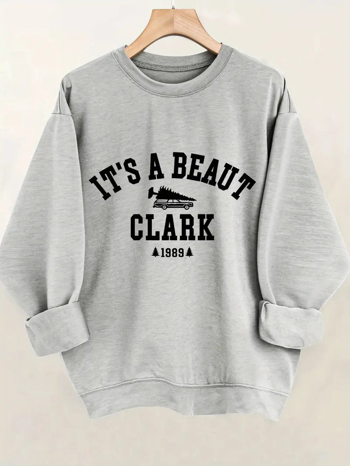 Kvinders sweatshirt med casual tekst og komfortabel pasform Stilla