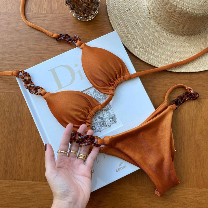 Dame Bikiniserie med dekoreret strop Stilla