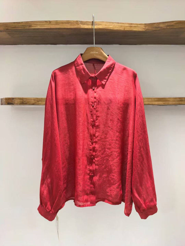 Dame Langærmet Button-Up Bluse Stilla