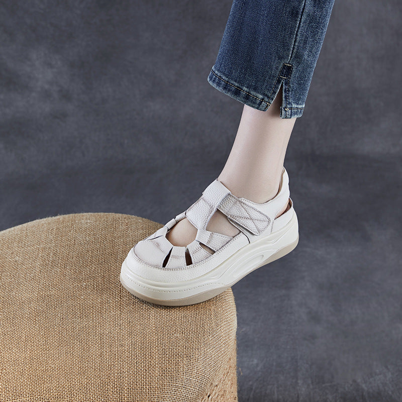 Femme Sporty Platform-Sandaler med justerbare Remme Stilla