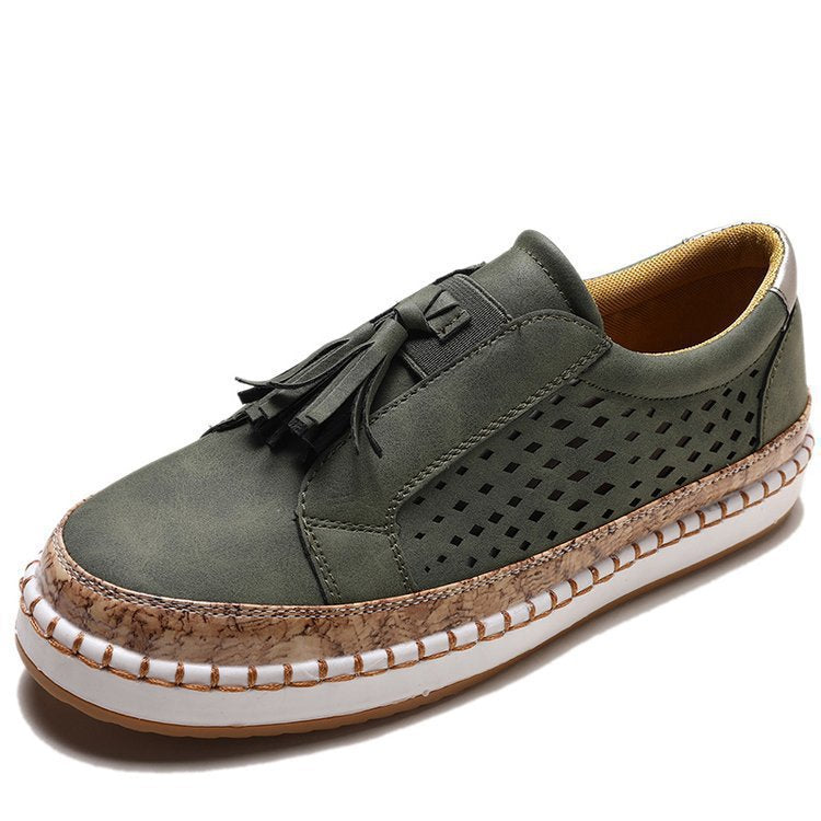 Dame Komfortable Slip-On Fritidssko med modedesign med pyntet kvast Stilla