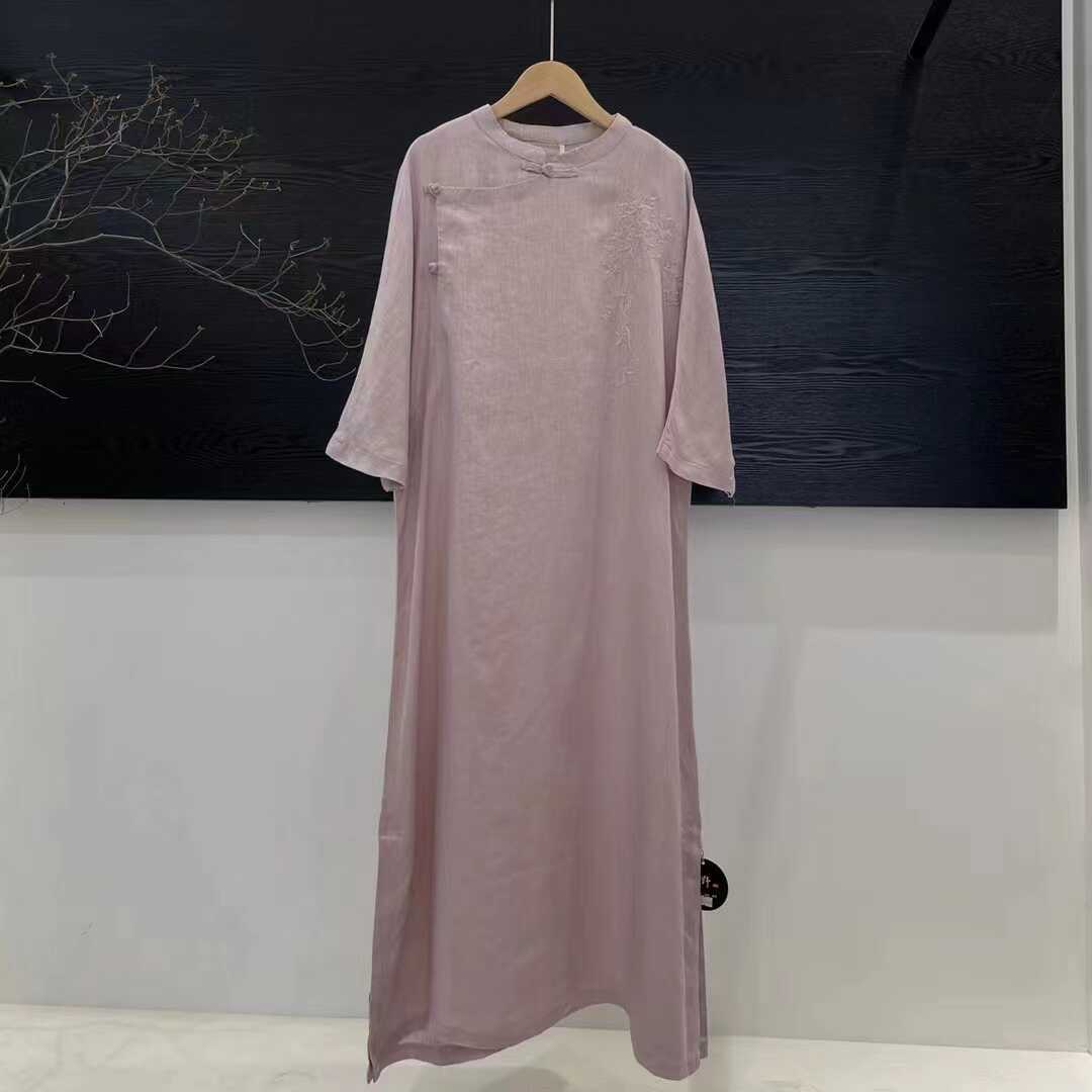 Dame Elegant Langærmet Maxikjole Stilla